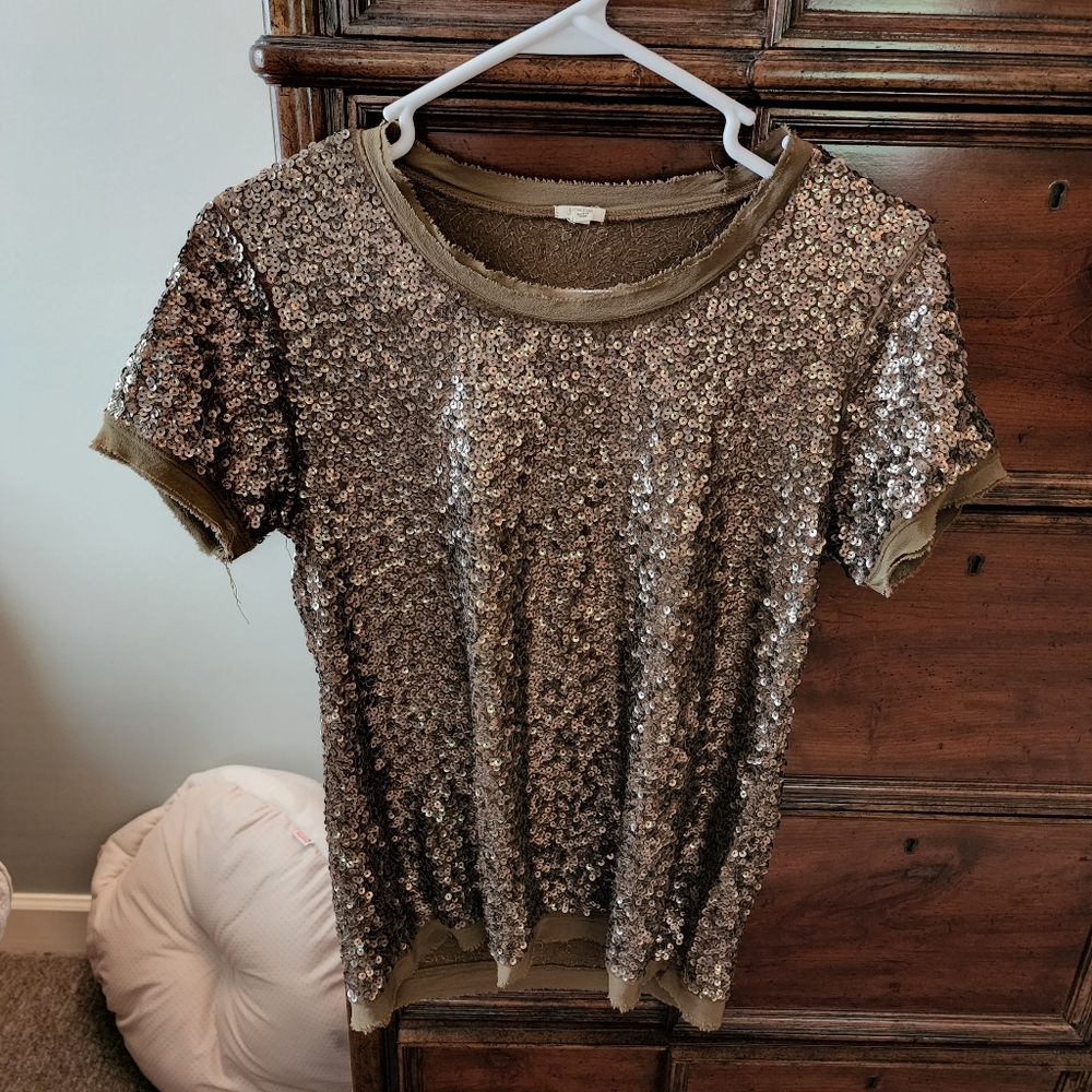 J. Crew sequin tshirt